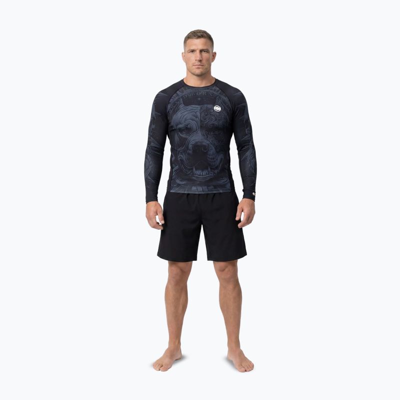Men's long sleeve rashguard Pitbull World Rashguard black 2