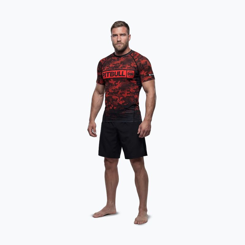 Men's rashguard Pitbull Hex Camo Hilltop Rashguard red 2