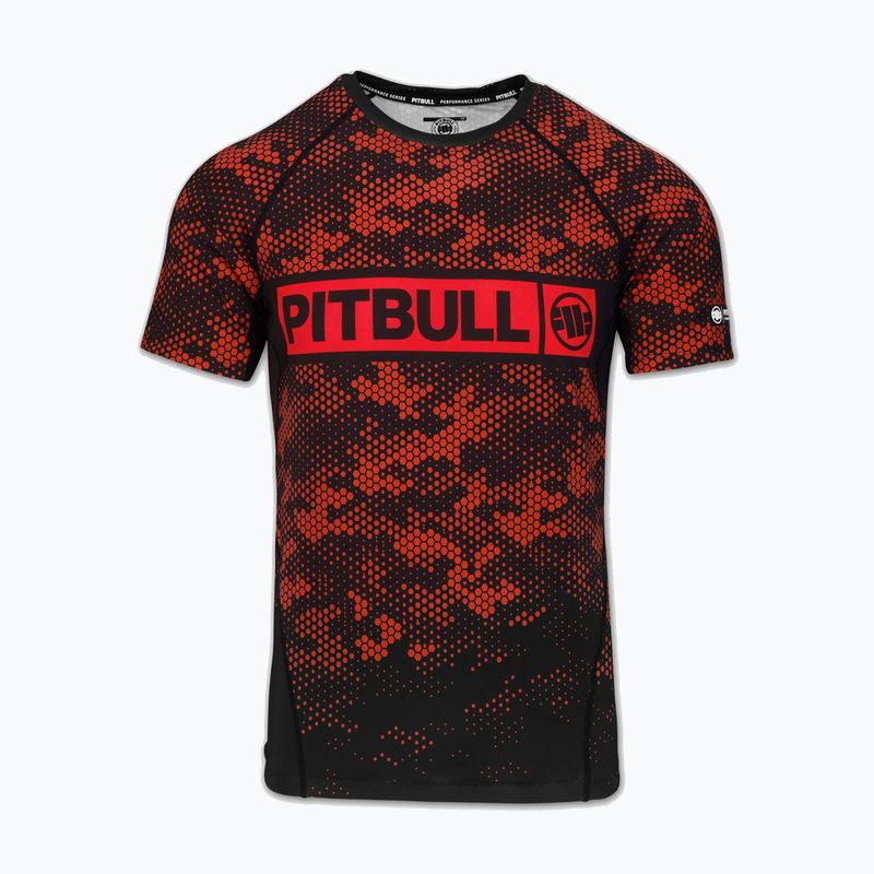 Men's rashguard Pitbull Hex Camo Hilltop Rashguard red 3