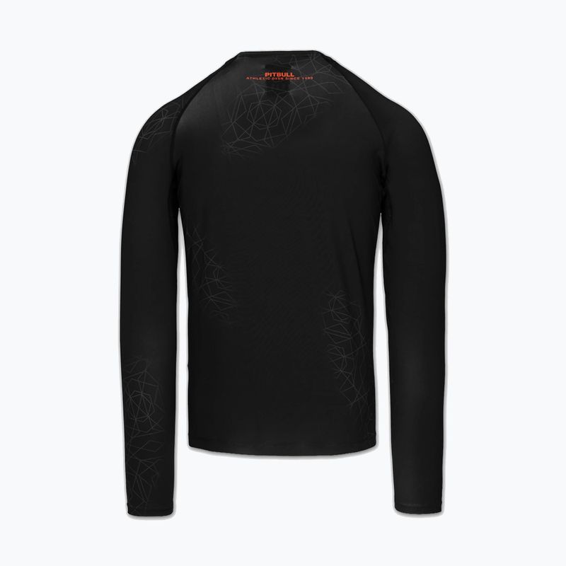 Men's long sleeve rashguard Pitbull Ray Rashguard fluo/red 4