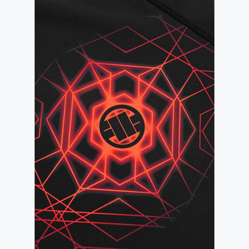 Men's long sleeve rashguard Pitbull Ray Rashguard fluo/red 6