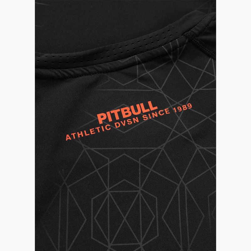 Men's long sleeve rashguard Pitbull Ray Rashguard fluo/red 7