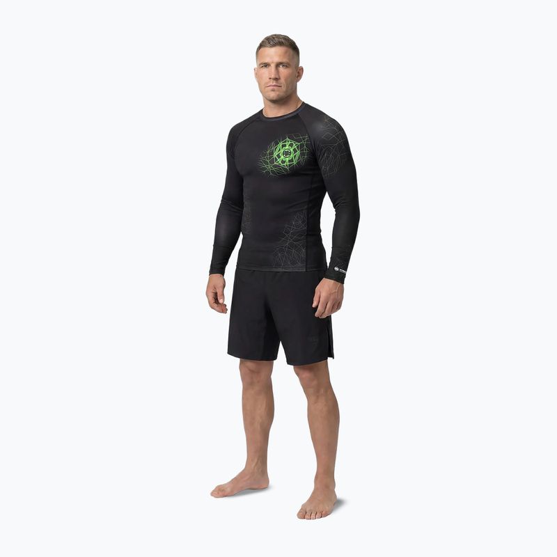 Men's long sleeve rashguard Pitbull Ray Rashguard fluo green 2