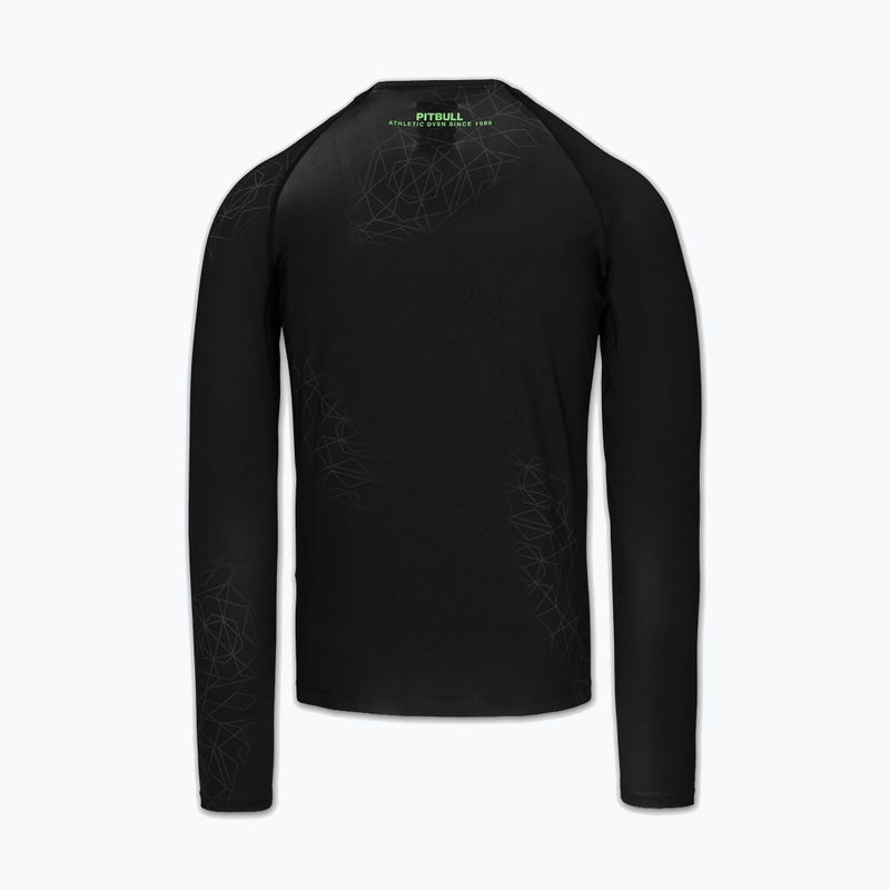 Men's long sleeve rashguard Pitbull Ray Rashguard fluo green 4