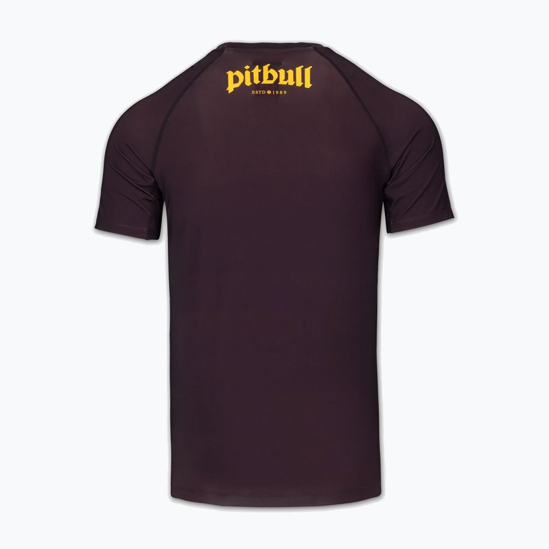 Men's T-shirt Pitbull Rashguard Logo Palms brown 4