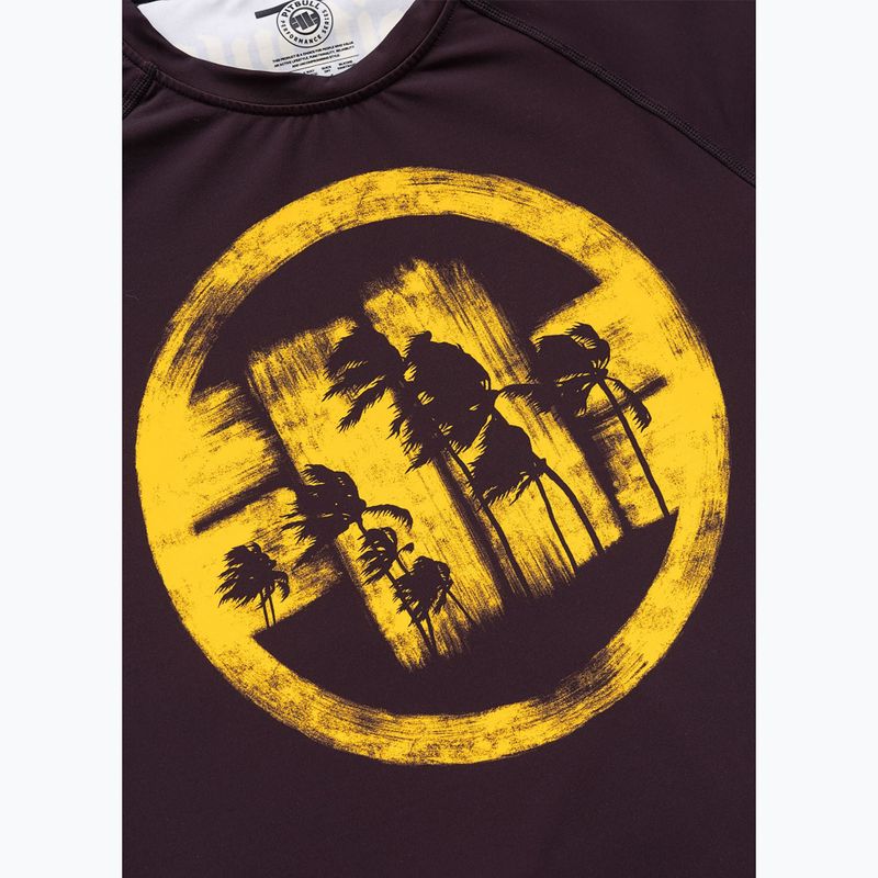 Men's T-shirt Pitbull Rashguard Logo Palms brown 6