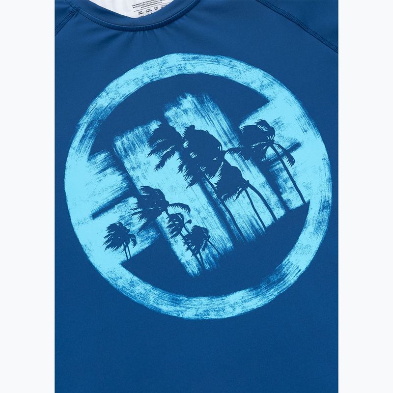 Men's T-shirt Pitbull Rashguard Logo Palms blue 6