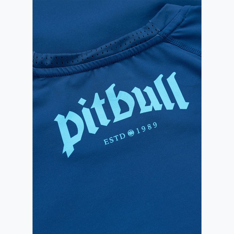 Men's T-shirt Pitbull Rashguard Logo Palms blue 7