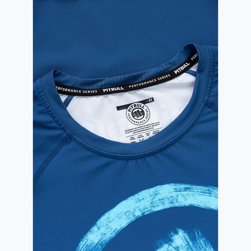 Men's long sleeve rashguard Pitbull Rashguard Logo Palms blue 5