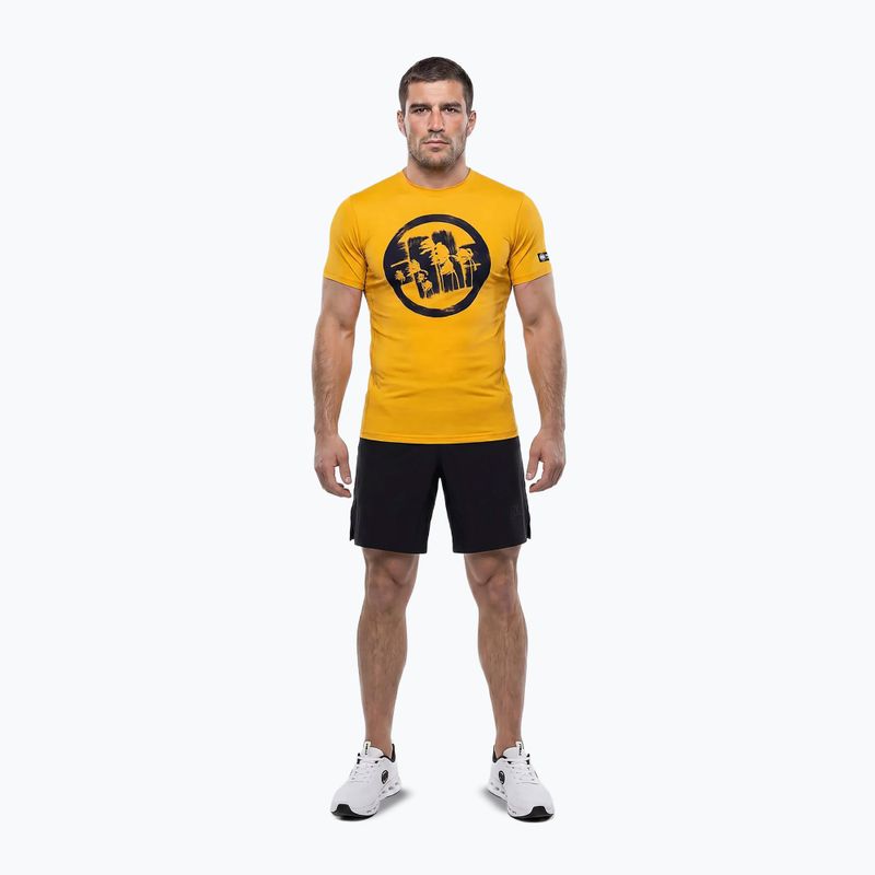 Men's T-shirt Pitbull Palms mesh yellow logo 2