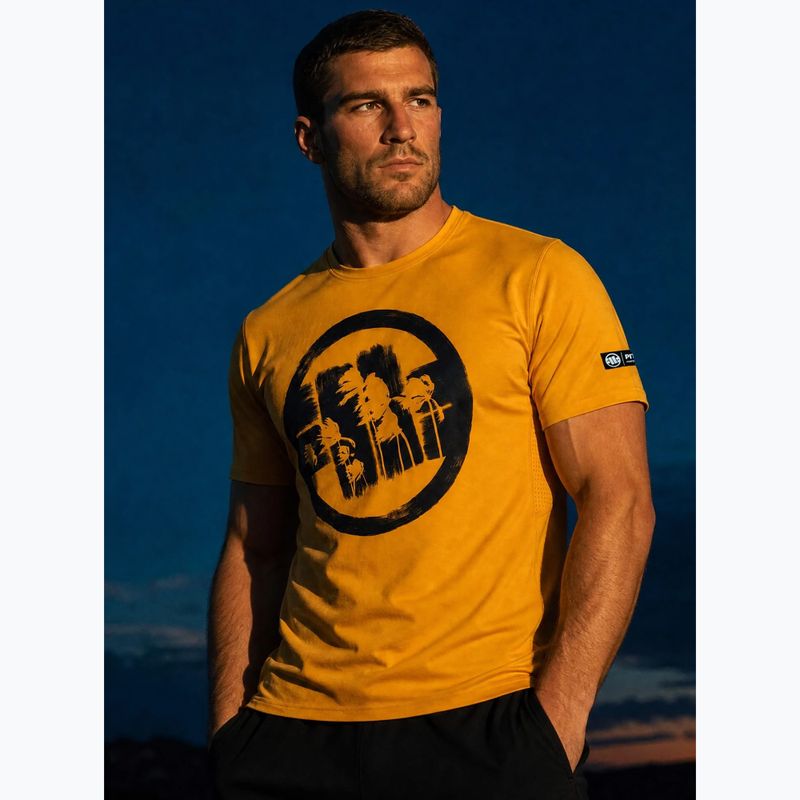 Men's T-shirt Pitbull Palms mesh yellow logo 11
