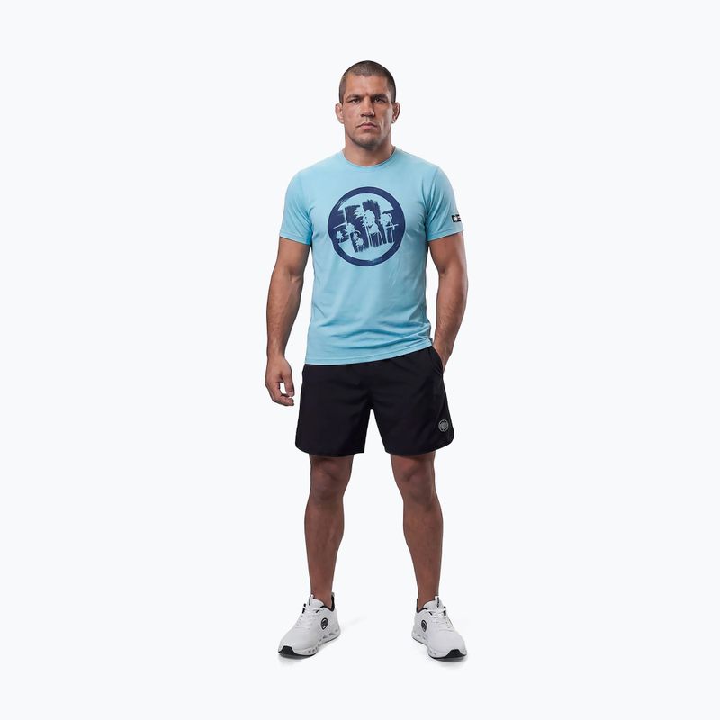 Men's T-shirt Pitbull Palms mesh light blue logo 2