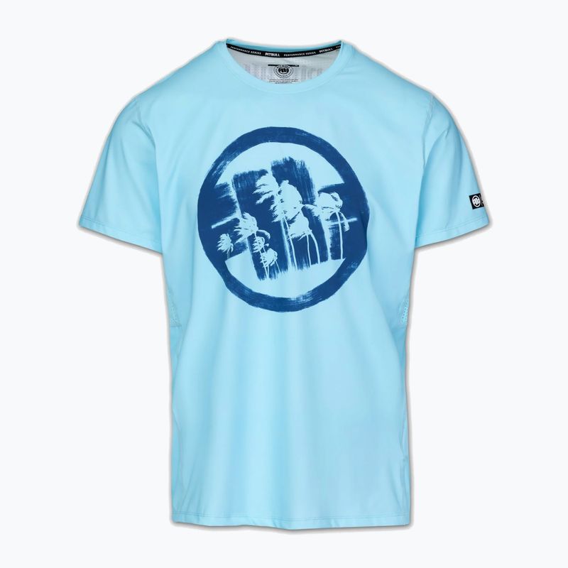 Men's T-shirt Pitbull Palms mesh light blue logo 3