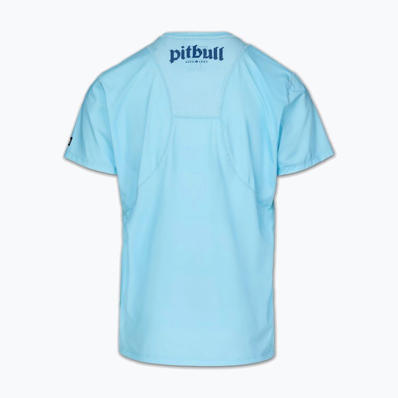 Men's T-shirt Pitbull Palms mesh light blue logo 4