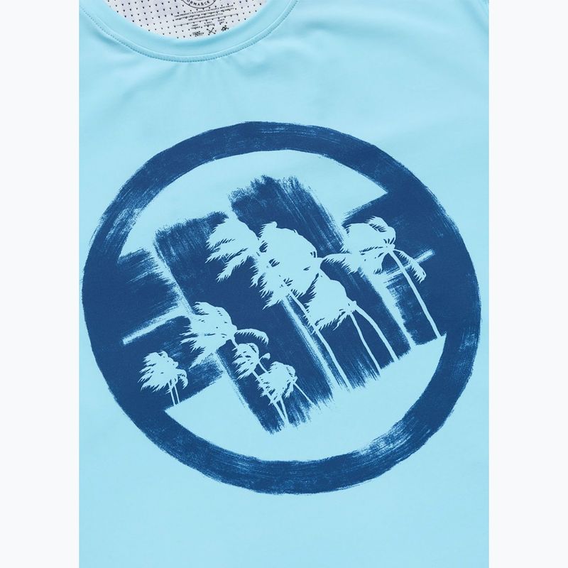 Men's T-shirt Pitbull Palms mesh light blue logo 6
