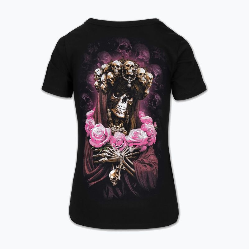 Women's T-shirt Pitbull Santa Muerte black/pink 6