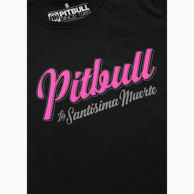 Women's T-shirt Pitbull Santa Muerte black/pink 8