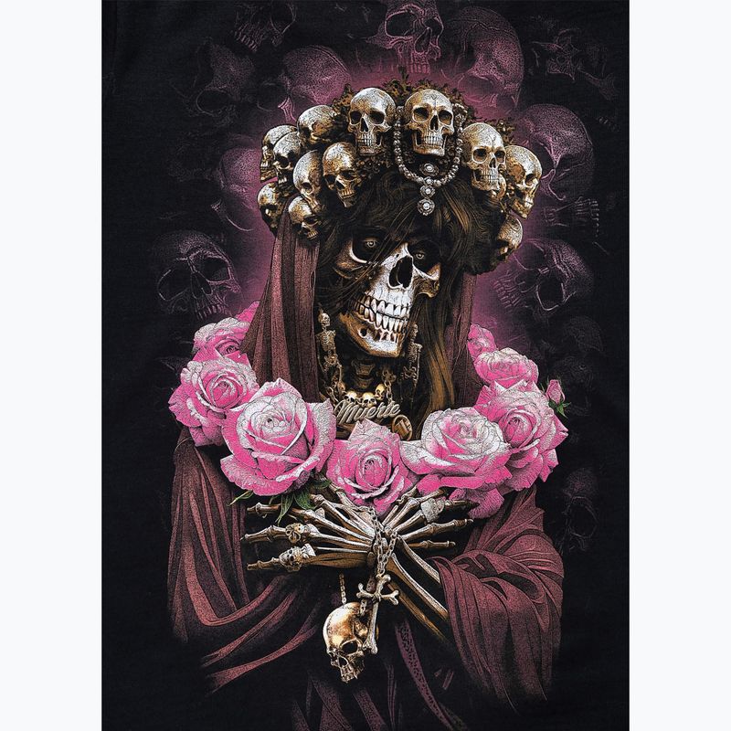Women's T-shirt Pitbull Santa Muerte black/pink 11
