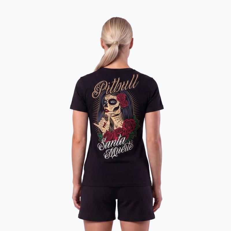 Women's T-shirt Pitbull Santa Muerte black 3