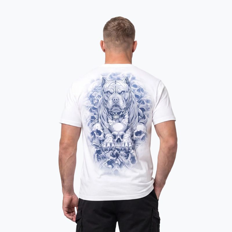Men's T-shirt Pitbull Guardian Angel white 9