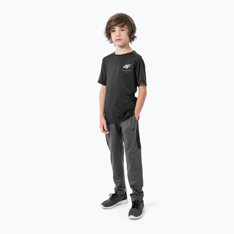 Children's training trousers 4F grey HJZ22-JSPMTR001 2