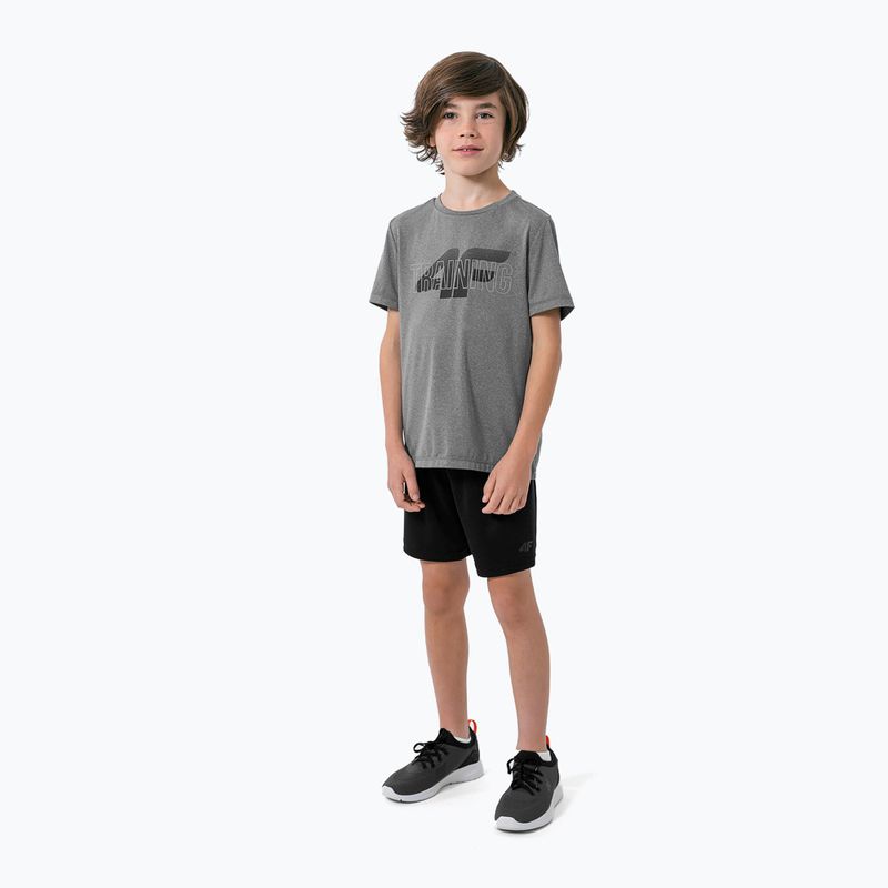 Children's training shorts 4F black HJZ22-JSKMTR001 2