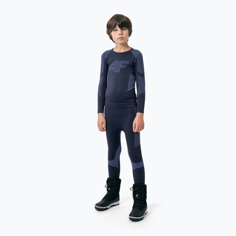 4F children's thermal underwear navy blue HJZ22-JBIMB001B 5
