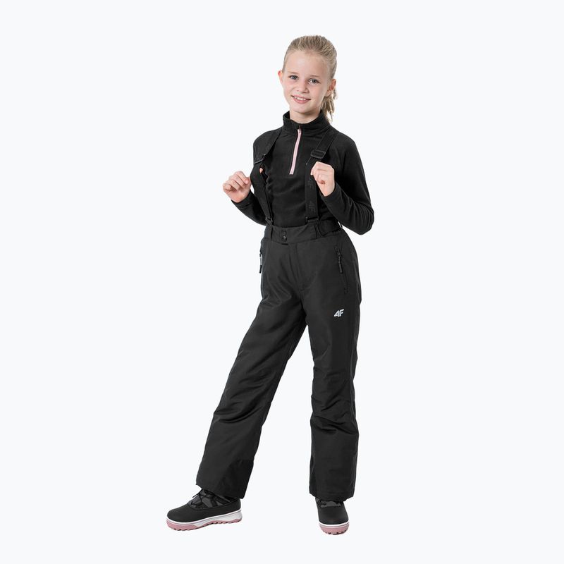 Children's 4F fleece sweatshirt black HJZ22-JBIDP001 2