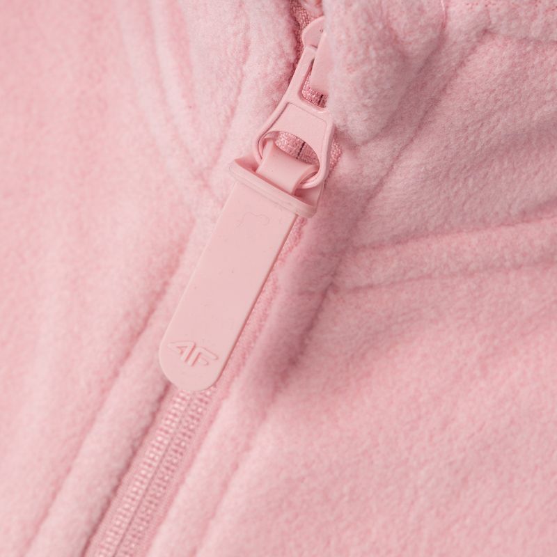 Children's 4F fleece sweatshirt pink HJZ22-JPLD001 5