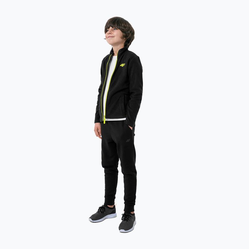 Children's 4F fleece sweatshirt black HJZ22-JPLM001 7