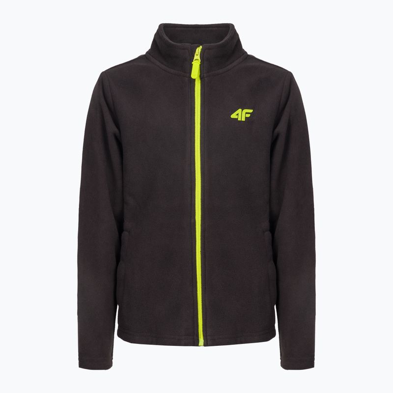 Children's 4F fleece sweatshirt black HJZ22-JPLM001