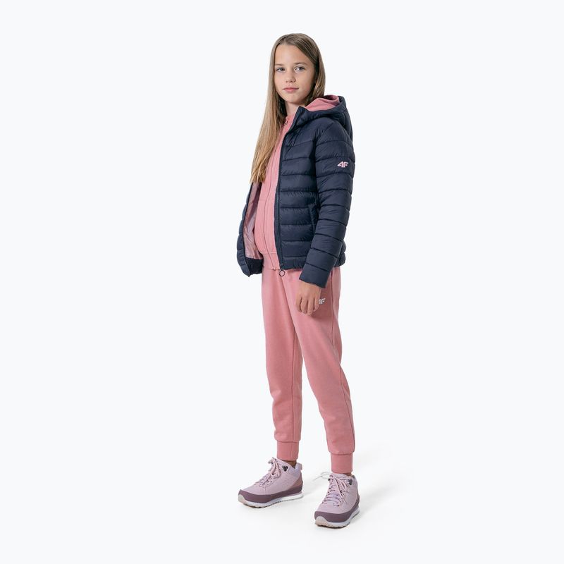 Children's 4F down jacket navy blue HJZ22-JKUDP001 2