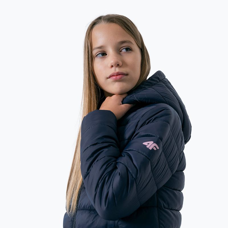 Children's 4F down jacket navy blue HJZ22-JKUDP001 3