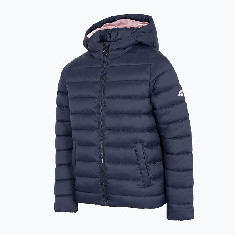 Children's 4F down jacket navy blue HJZ22-JKUDP001 4