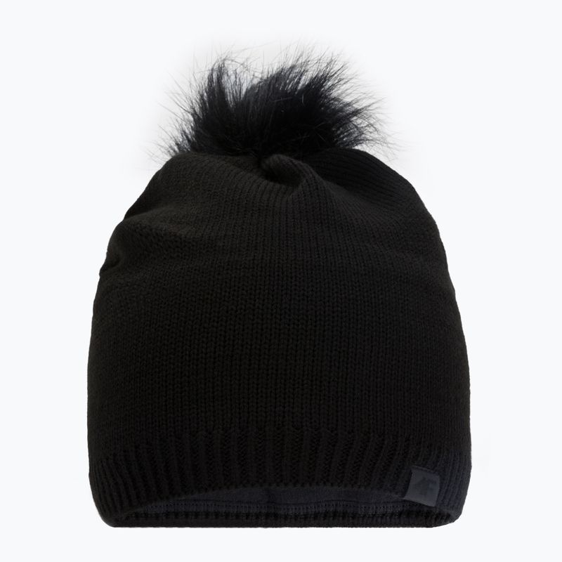 Women's winter beanie 4F black H4Z22-CAD009 2