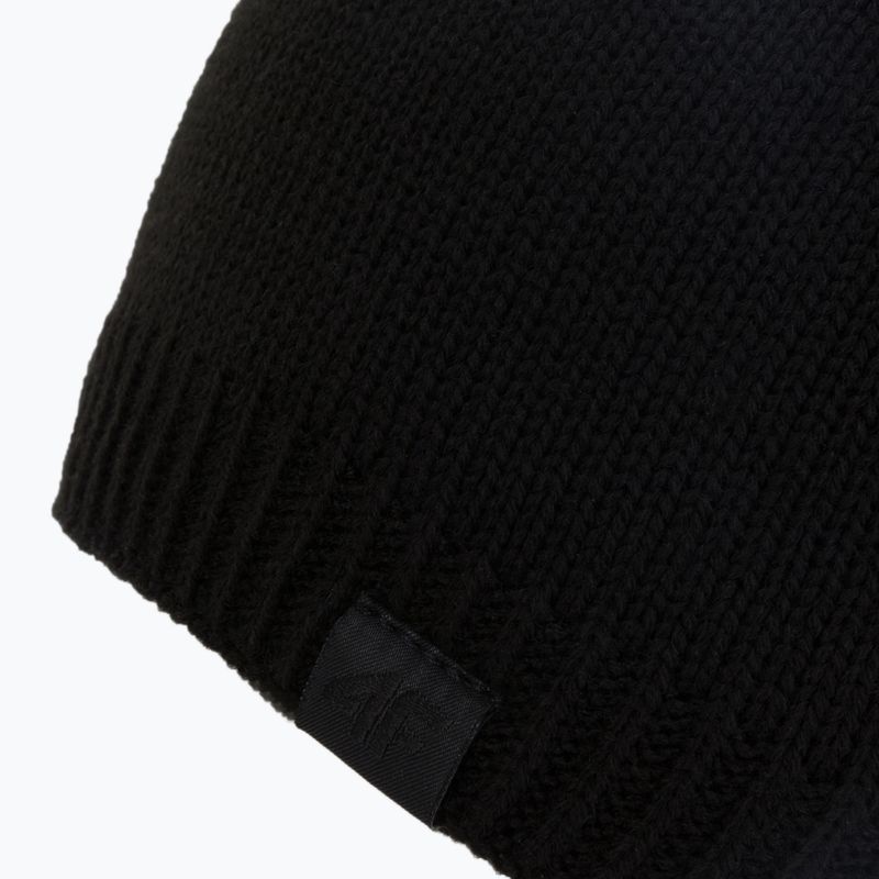 Women's winter beanie 4F black H4Z22-CAD009 3