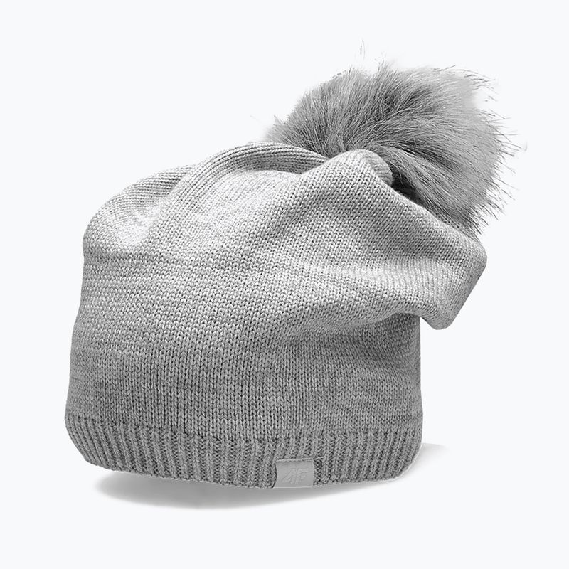 Women's winter beanie 4F grey H4Z22-CAD009 4