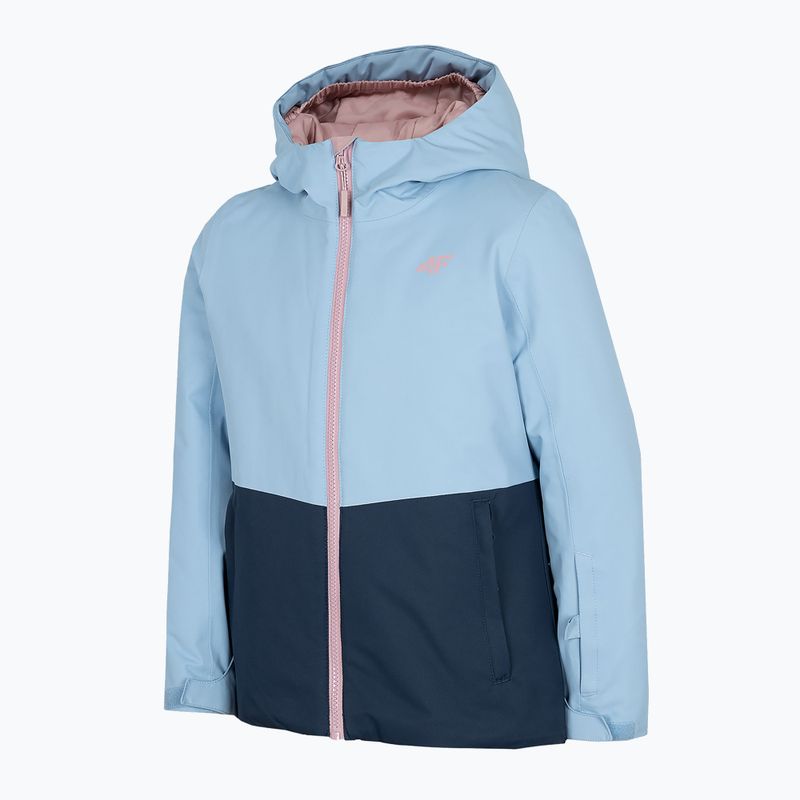 Children's ski jacket 4F blue HJZ22-JKUDN001 3