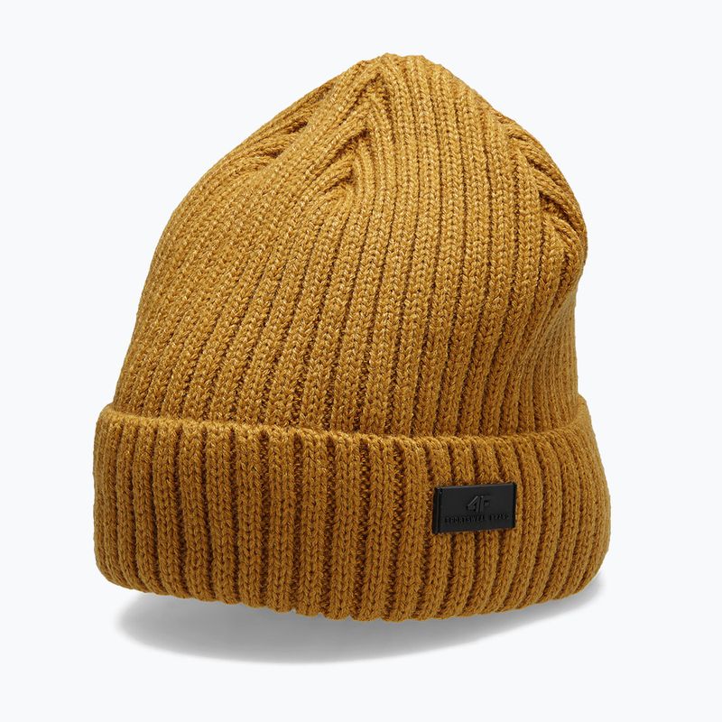 Men's winter beanie 4F yellow H4Z22-CAM009 4