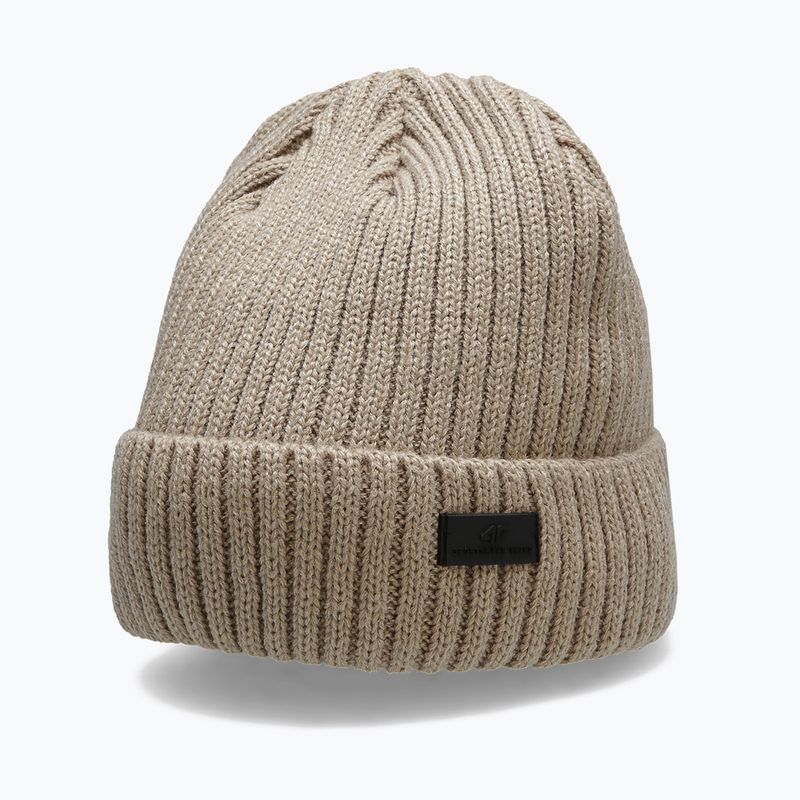 Men's winter beanie 4F beige H4Z22-CAM009 4