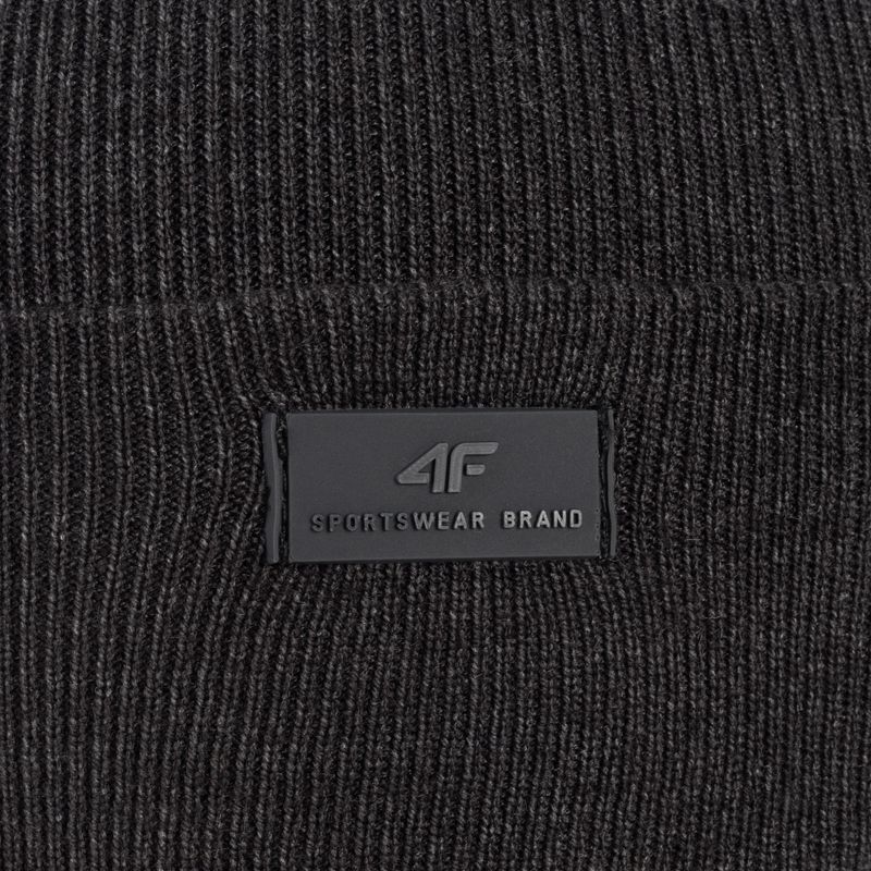 Men's winter beanie 4F grey H4Z22-CAM004 4