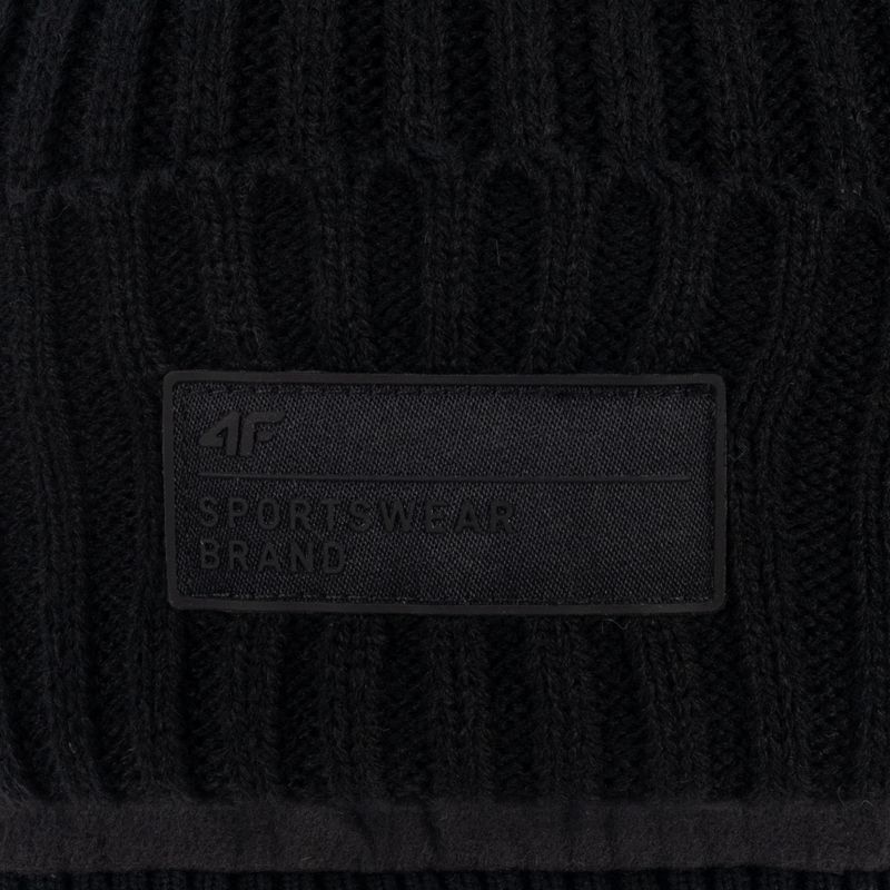Men's winter beanie 4F black H4Z22-CAM013 4