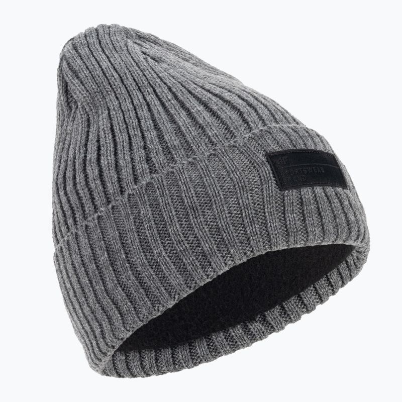 Men's winter beanie 4F grey H4Z22-CAM013