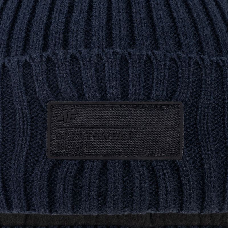 Men's winter beanie 4F navy blue H4Z22-CAM013 4