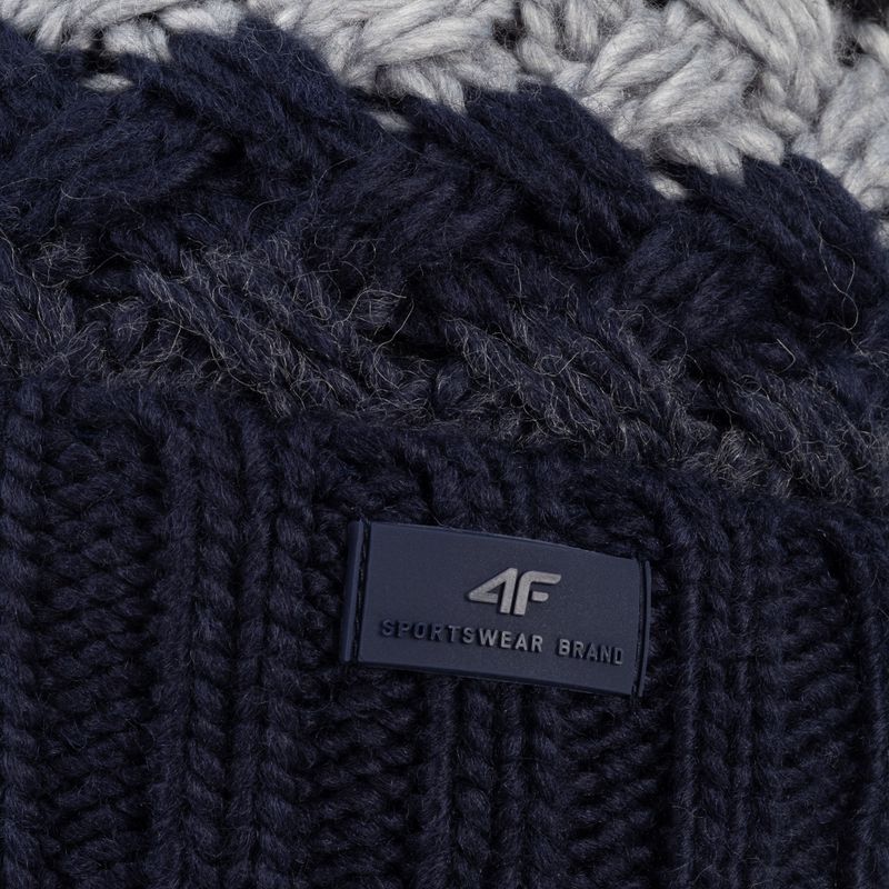 Men's winter beanie 4F navy blue H4Z22-CAM014 4