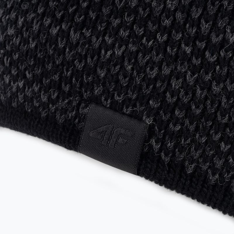 Men's winter beanie 4F black H4Z22-CAM015 4