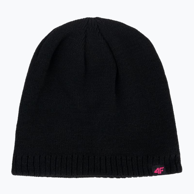 Women's winter beanie 4F black H4Z22-CAD001 5