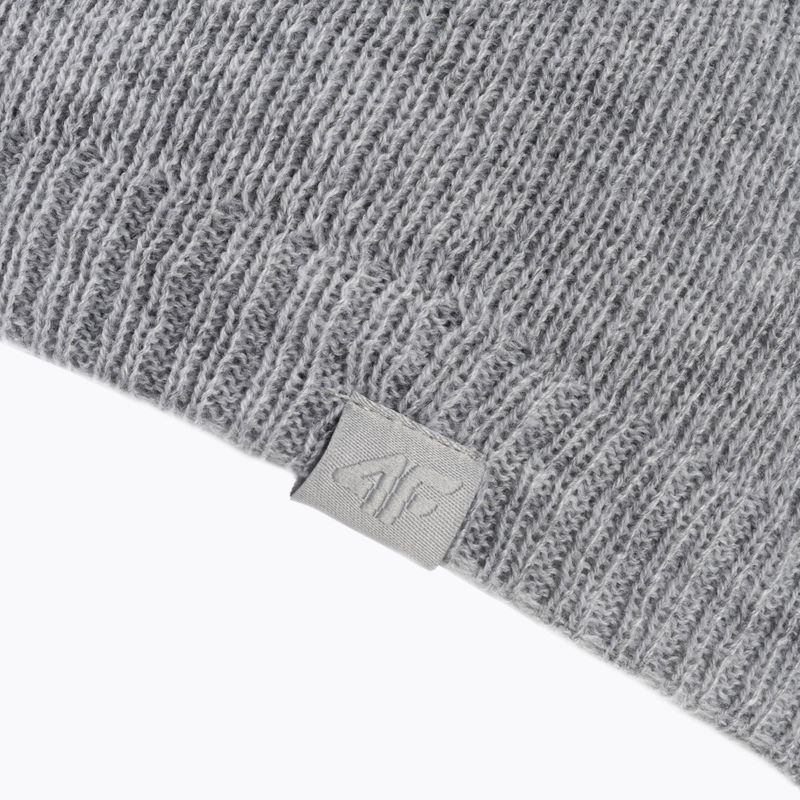 Women's winter beanie 4F grey H4Z22-CAD001 4