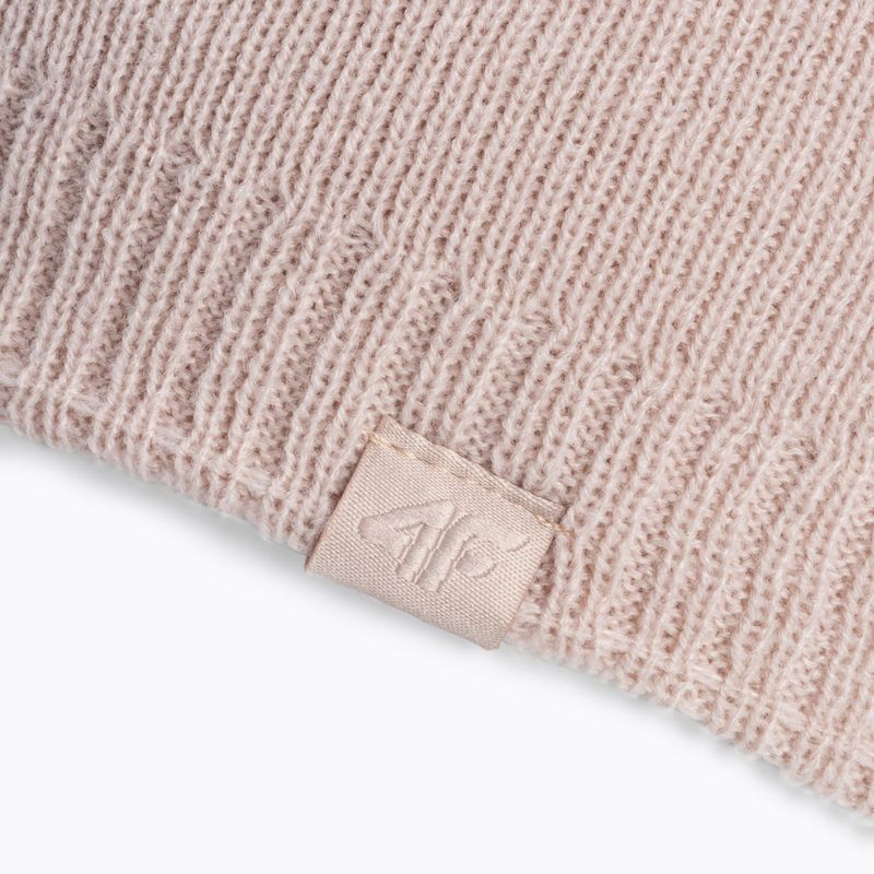 Women's winter beanie 4F pink H4Z22-CAD001 4