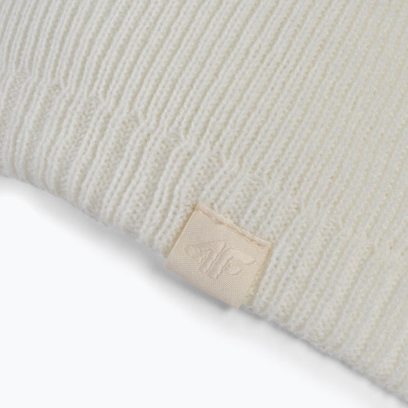 Women's winter beanie 4F white H4Z22-CAD001 4